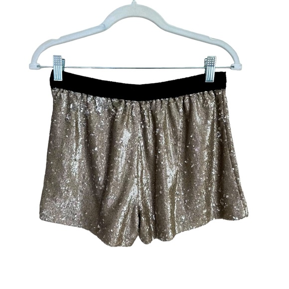 Zara metallic gold sequins mini shorts size XS - Picture 4 of 4
